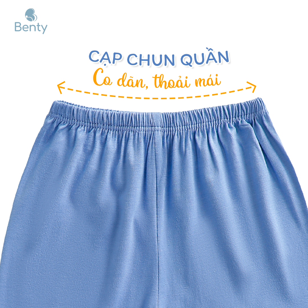 Mô tả Bộ cộc tay cài vai họa tiết dễ thương BENTY cotton bé trai, bé gái, quần áo trẻ em mềm,mịn - 6