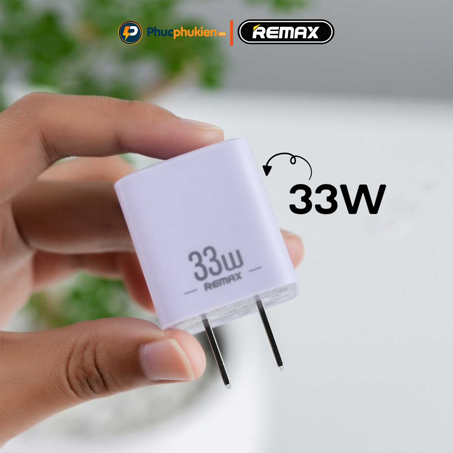 Mô tả Củ sạc nhanh 33w Remax U26 thiết kế 2 cổng sạc nhanh PD 33w và QC4.0 30w sạc đầy 60% pin trong 30 phút Phúc Phụ Kiện - 4