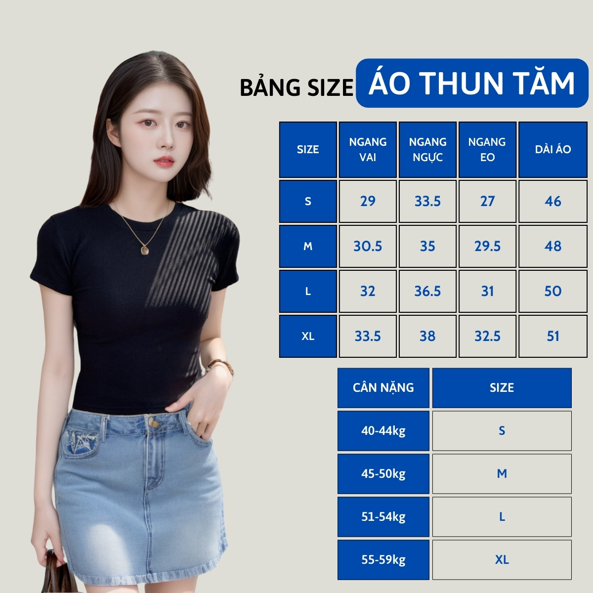 Mô tả Áo thun nữ dáng ôm body chất vải Thun gân (thun tăm lạnh) co giãn 4 chiều - PH403310 - 1