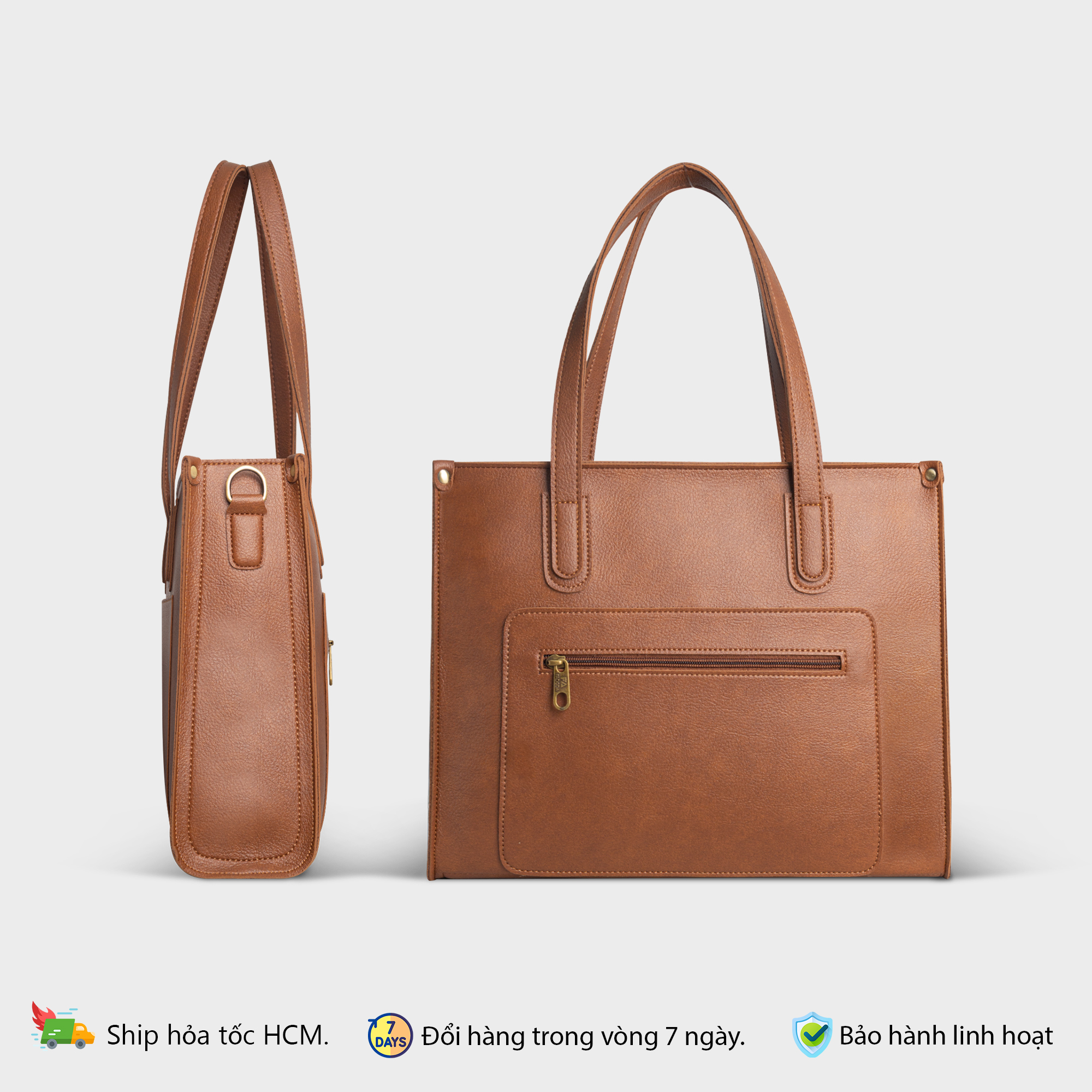 Túi xách nữ công sở Fadoda FTX2 bên trong