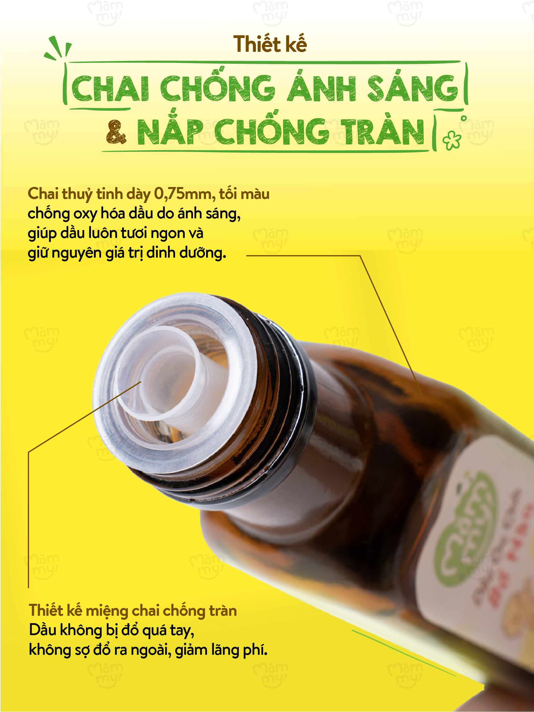 Mô tả Dầu ăn dặm bổ não Mămmy 100ml bổ sung DHA, Omega 3 bé từ 6 tháng giúp phát triển não bộ, thông minh - 3