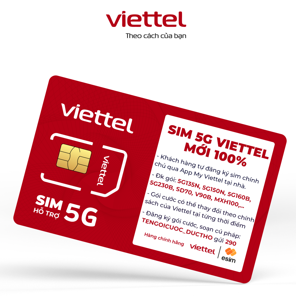Mô tả Sim 4G Viettel Tomato Nguyên KIT - Đăng Ký Chính Chủ Qua MYVIETTEL. ĐK Gói SD70 5G135N 5G150N MXH100 V160B - 1