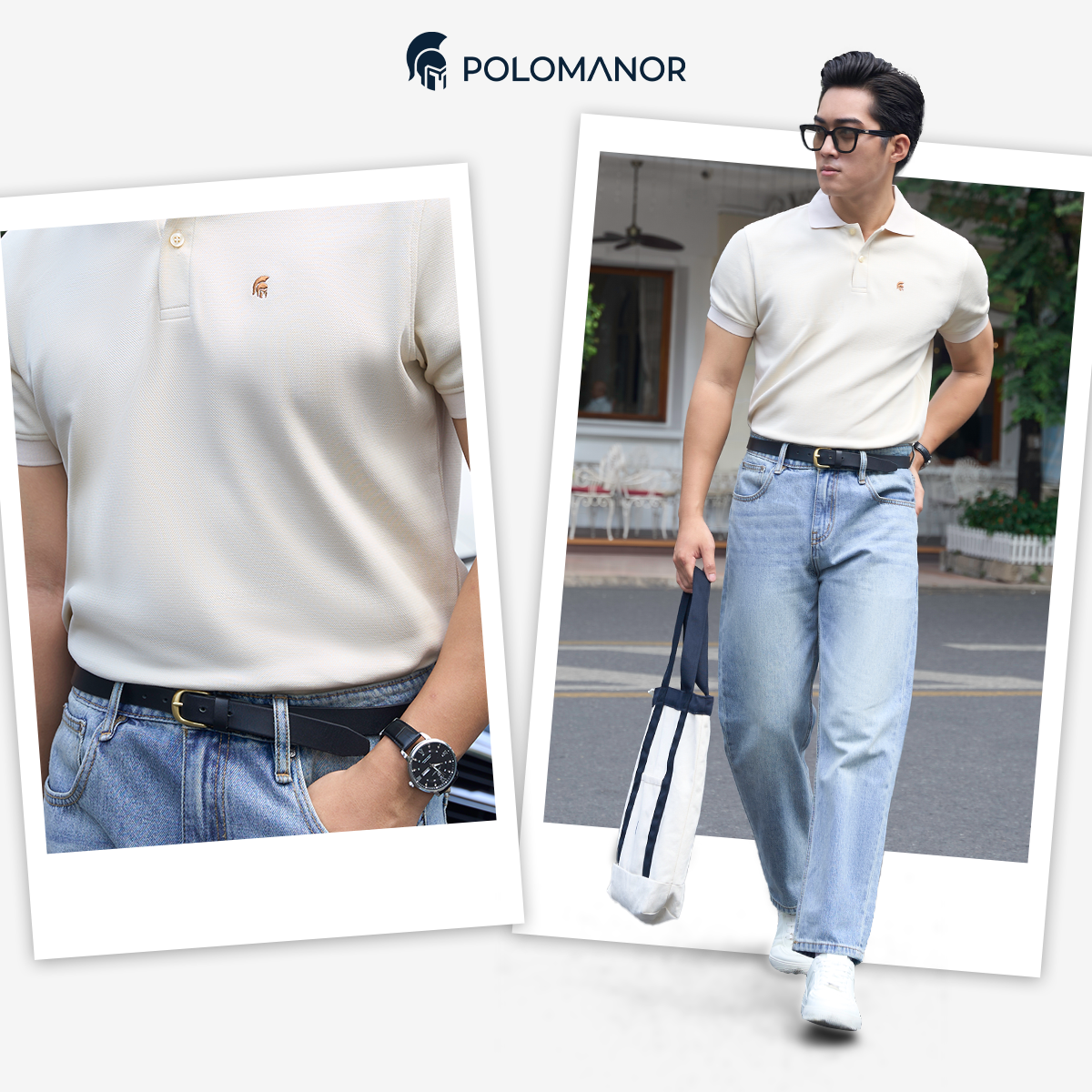 Mô tả Quần jean nam ống rộng POLOMANOR, BST THE REAL JEANS, form Straight thoải mái, dễ mặc dễ phối - 1