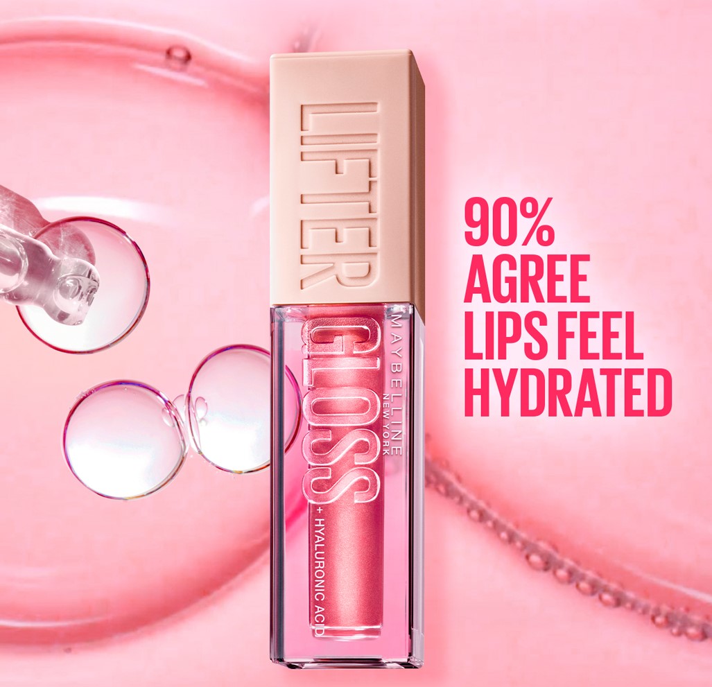 Mô tả Son Bóng Lifter Gloss cho Đôi Môi Đầy Căng Mọng Kẹo cùng Hyaluronic Acid Maybelline New York 5.4ML - 4