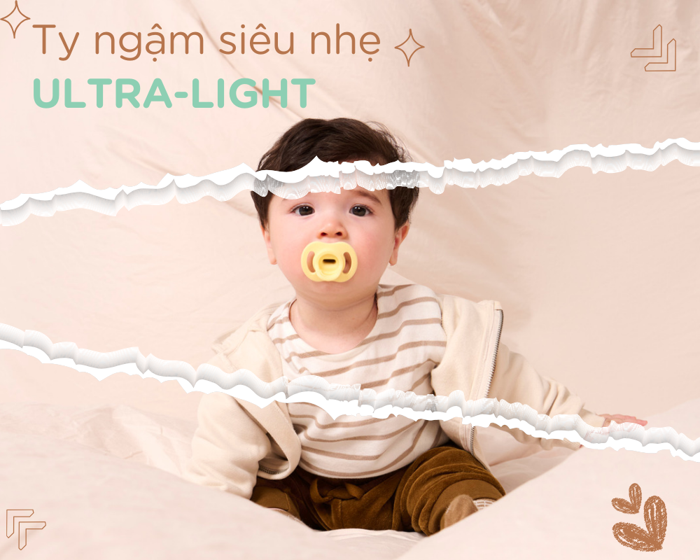 Mô tả Ty Ngậm Silicon Siêu Nhẹ Tommee Tippee Ultra Light Cho Bé 0-6, 6-18 tháng (Vỉ đôi) - 1