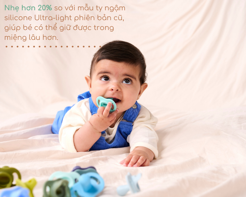 Mô tả Ty Ngậm Silicon Siêu Nhẹ Tommee Tippee Ultra Light Cho Bé 0-6, 6-18 tháng (Vỉ đôi) - 3