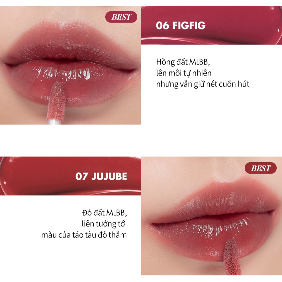 Bảng màu Son Romand Juicy Lasting Tint