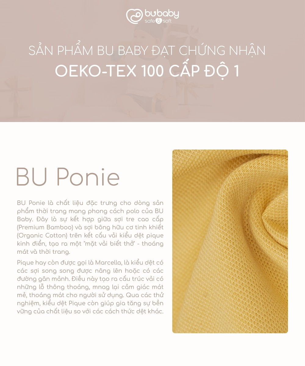 Mô tả Bộ ngắn tay cổ polo BPN130313 | Quần áo BU Baby chính hãng - 1