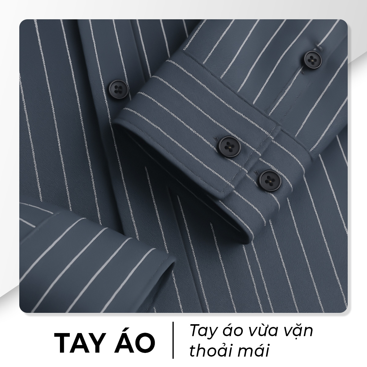 Mô tả Áo sơ mi nam sọc SIXMEN dài tay, form tôn dáng, chất liệu cao cấp thấm hút mồ hôi, chống nhăn - 7