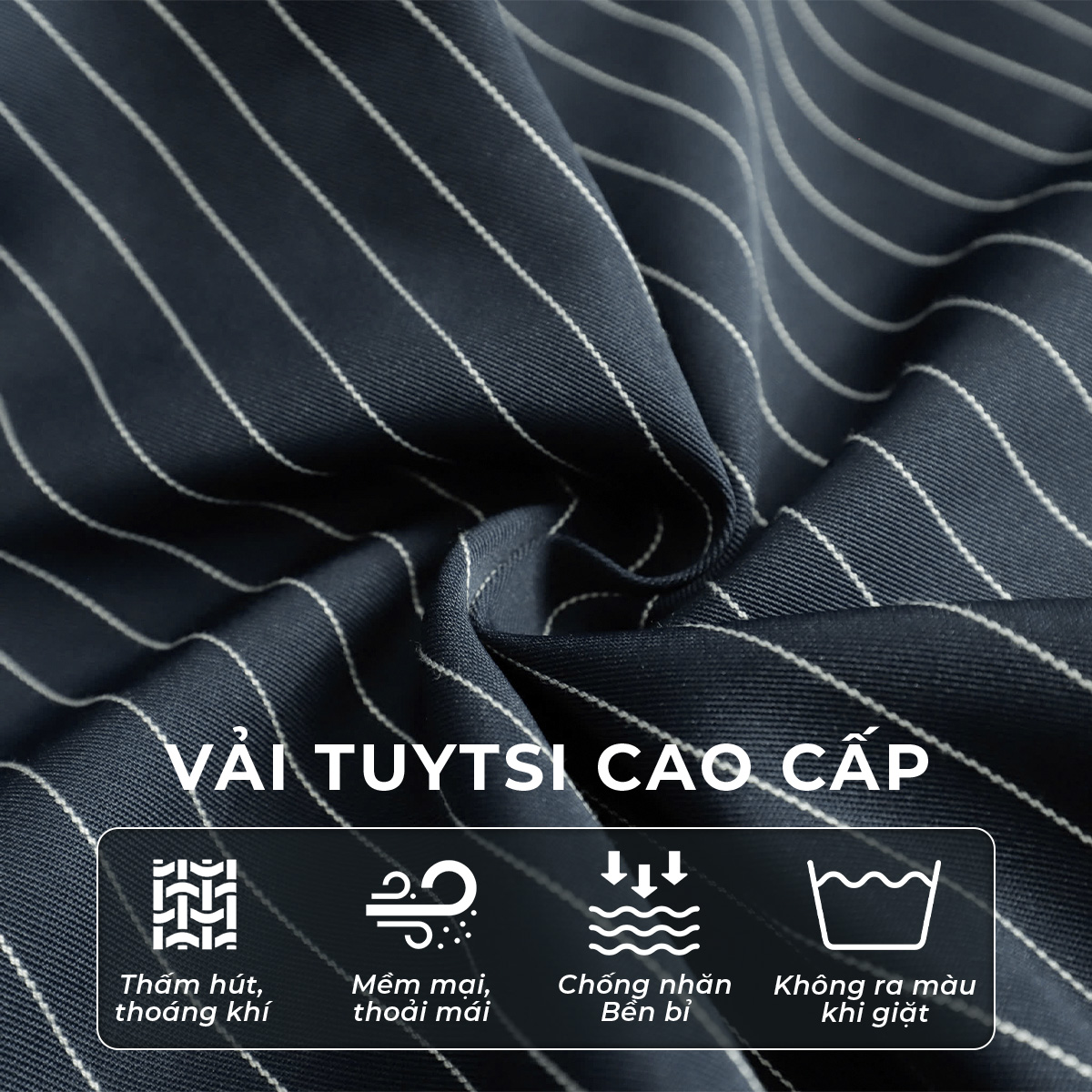 Mô tả Áo sơ mi nam sọc SIXMEN dài tay, form tôn dáng, chất liệu cao cấp thấm hút mồ hôi, chống nhăn - 8