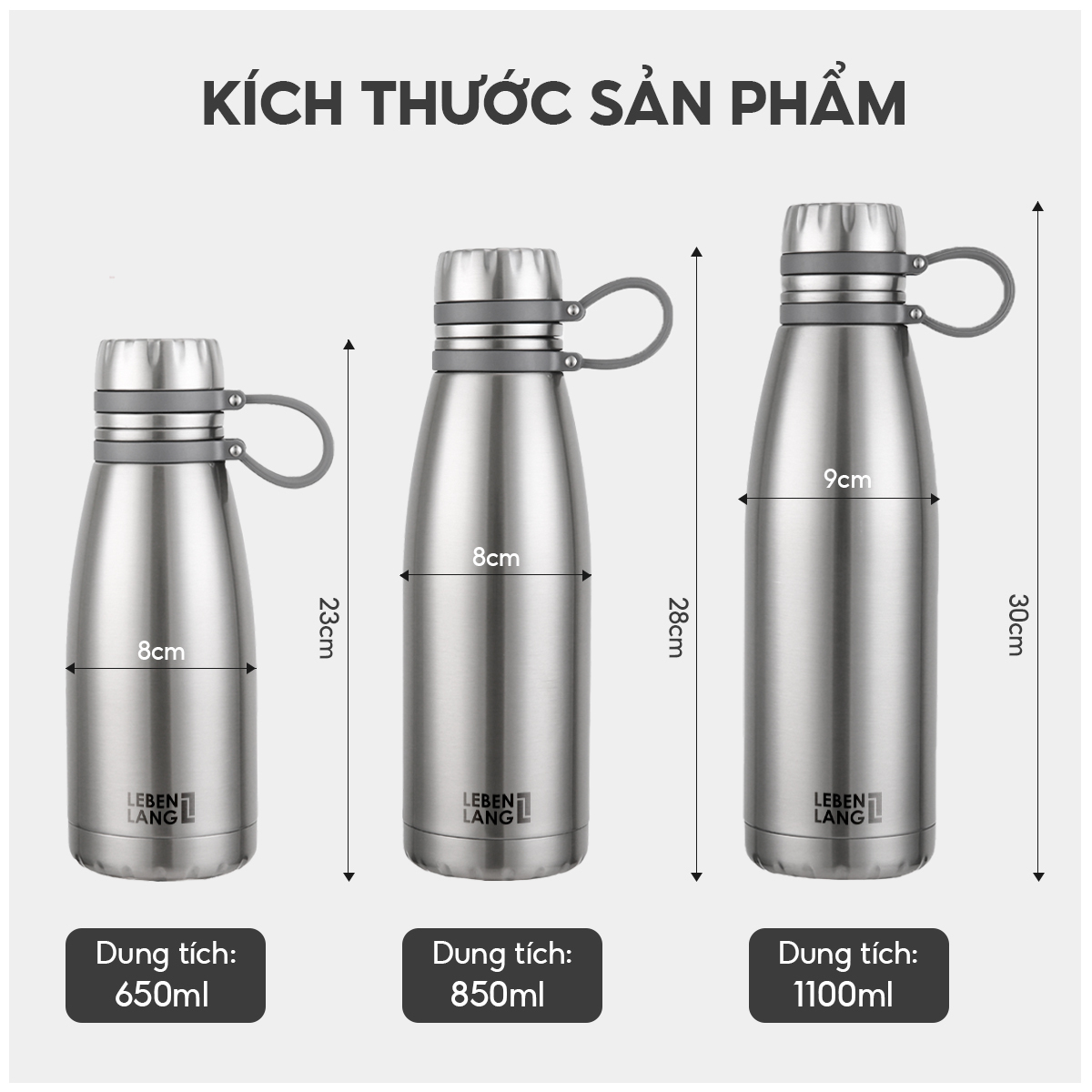 Mô tả Bình giữ nhiệt Lebenlang LBL1660,LBL1661,LBL1662 inox cao cấp không gỉ,lõi lọc trà đi kèm,chính hãng - 1
