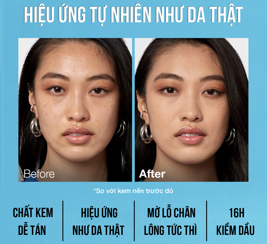 Mô tả Kem Nền Mịn Nhẹ Kiềm Dầu Fit Me Maybelline Matte Poreless Foundation 30ml - 2
