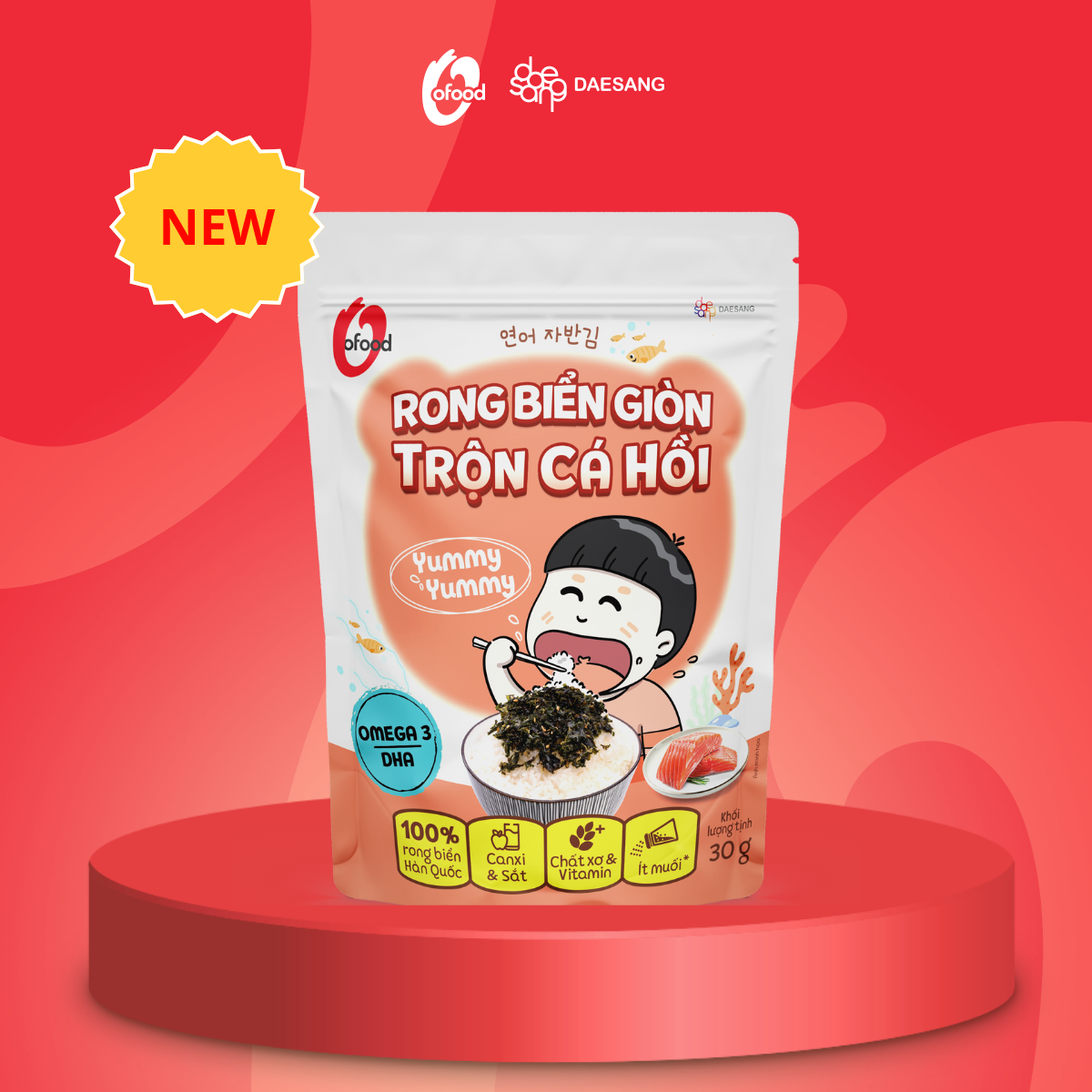 Mô tả Rong biển giòn trộn khô gà, hải sản, hạt óc chó hạnh nhân O'Food - 5