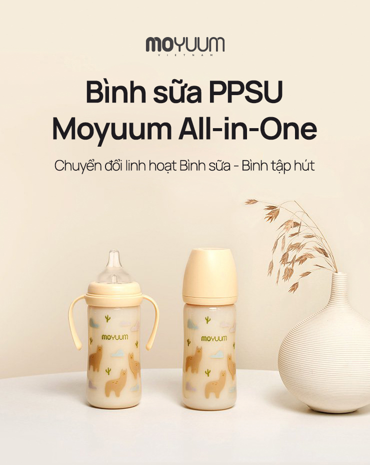 Mô tả Bình sữa PPSU Moyuum - Lạc đà - 170ml - Kèm núm 1 - 1