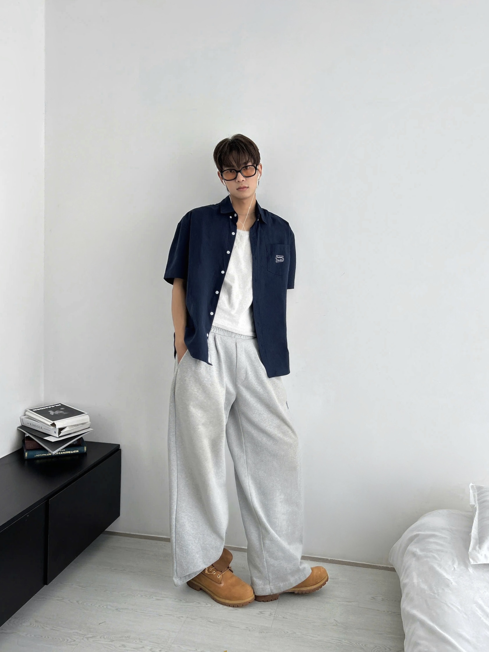 Mô tả Áo Sơ Mi Tay Ngắn Teelab Eco Oxford Signature Logo Unisex Form Oversize Local Brand SS068 - 9