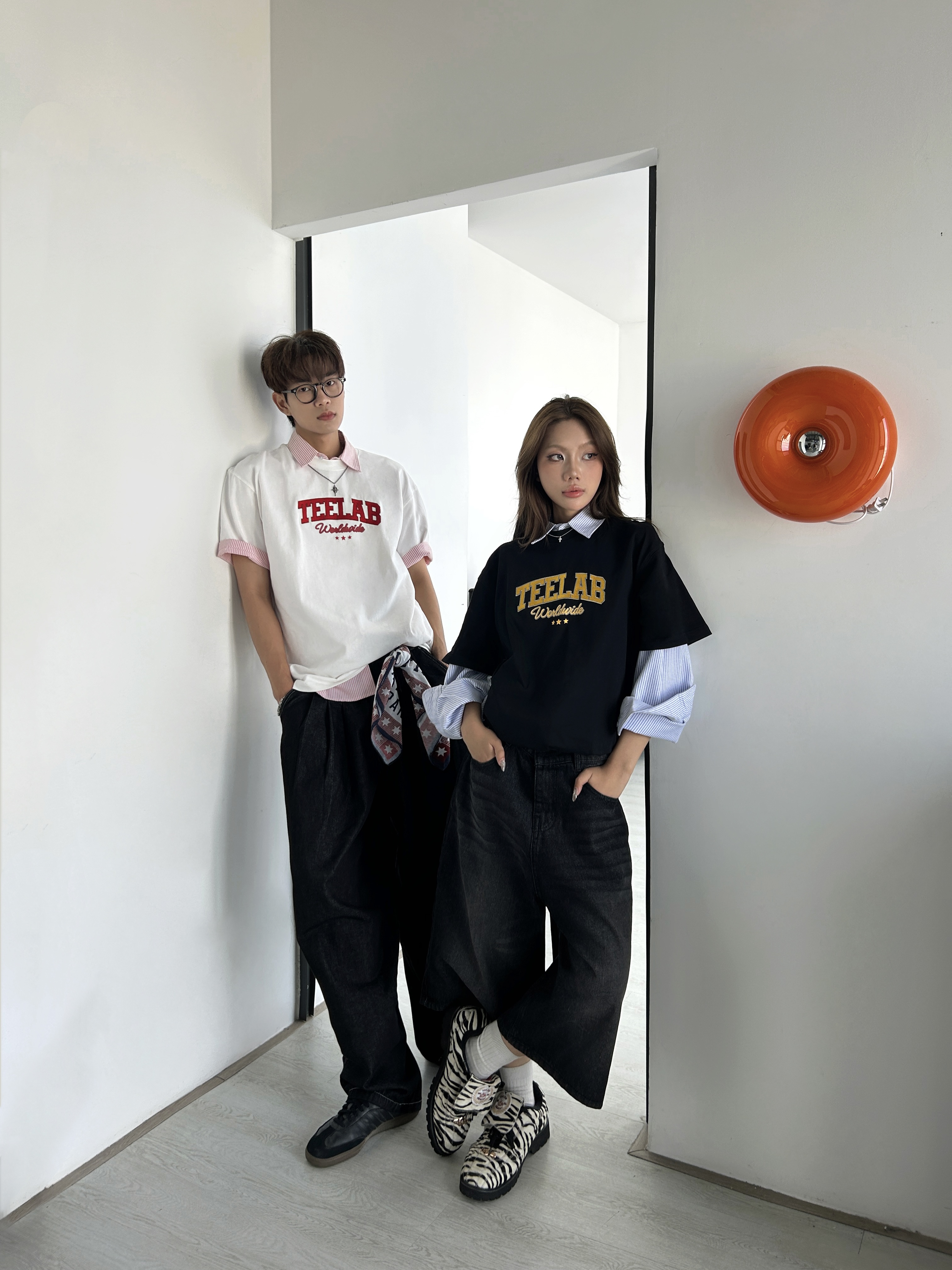 Mô tả Áo Thun Thêu Teelab Basic Logo Form Rộng 8 Màu Hot Trend Unisex Local Brand TS324 - 3