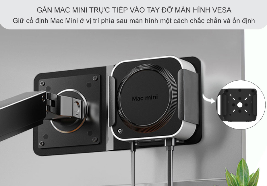 Giá đỡ Mac Mini M1/M2/M4/M4 Pro gắn sau màn hình chuẩn VESA | Shopee ...