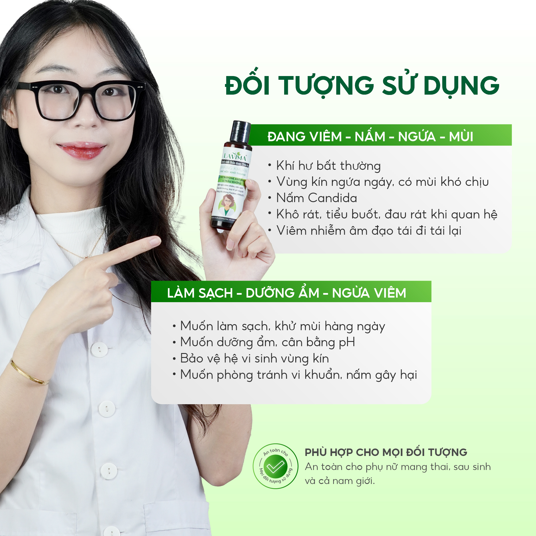 Ưu điểm Dung dịch vệ sinh Lavima