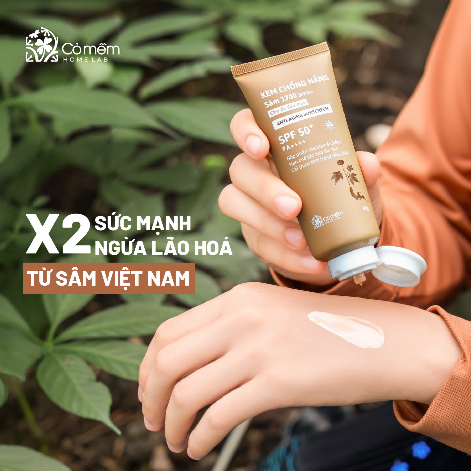 Mô tả Kem Chống Nắng Sâm 1700 SPF50 PA++++ Phổ Rộng Ngừa Lão Hoá Bảo Vệ Dưỡng Ẩm Da Cỏ Mềm 60g - 5