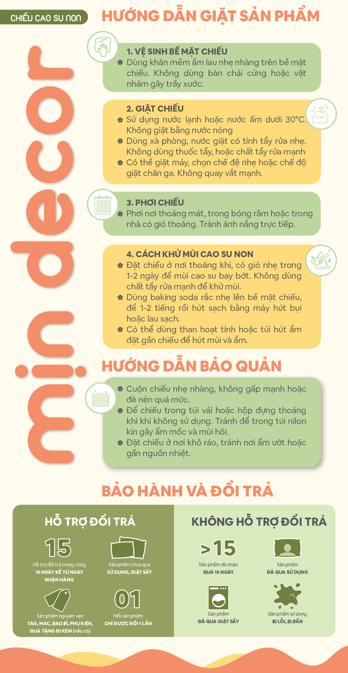 Mô tả Chiếu Điều Hoà Cao Su Non Icy Mịn Decor Chống Nóng Lưng Kèm 2 Vỏ Gối Mềm Mát - 6