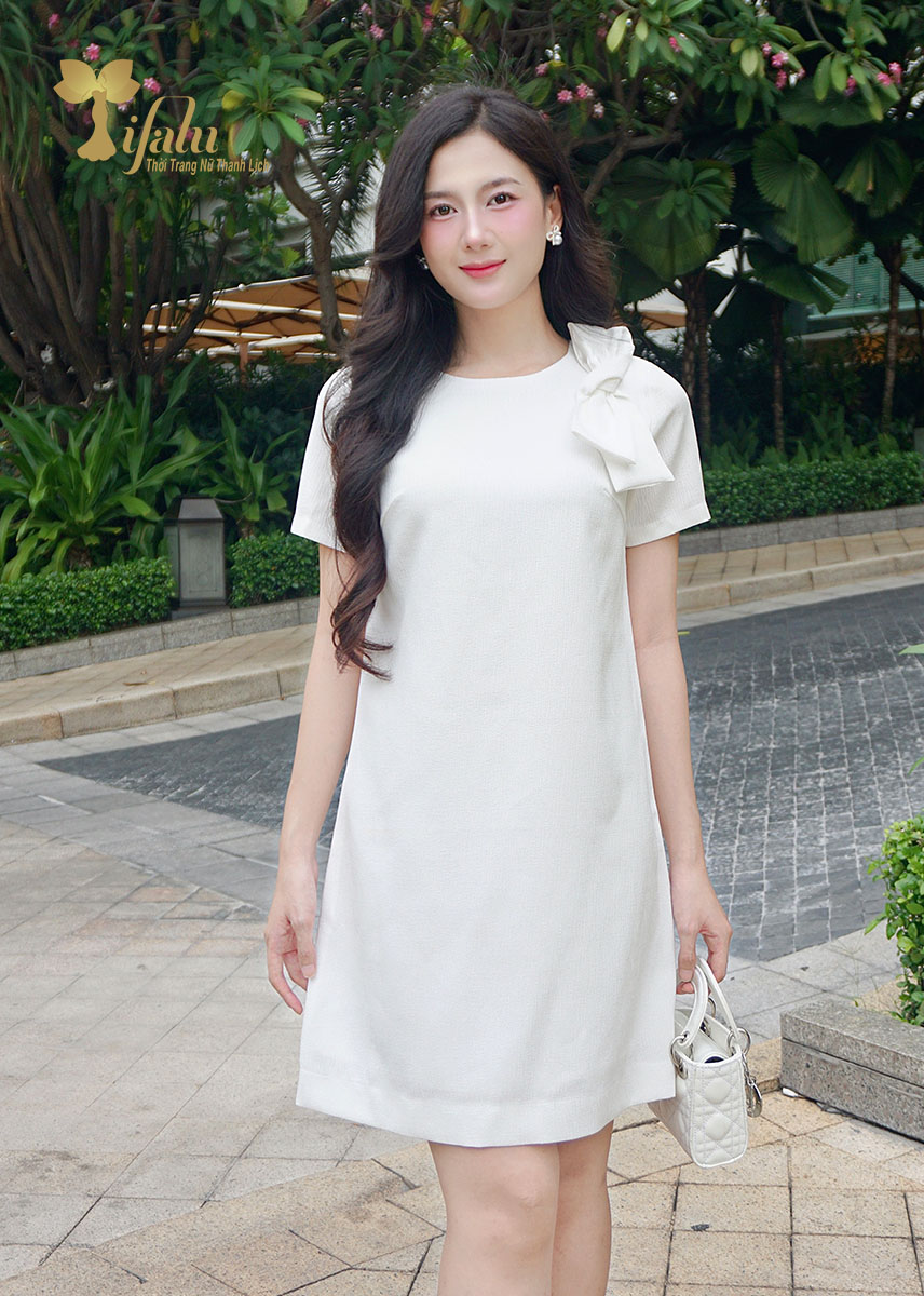 Mô tả Đầm suông dự tiệc, đầm bigsize nữ TIFALU màu trắng - ZOL320WHT-NO - 1