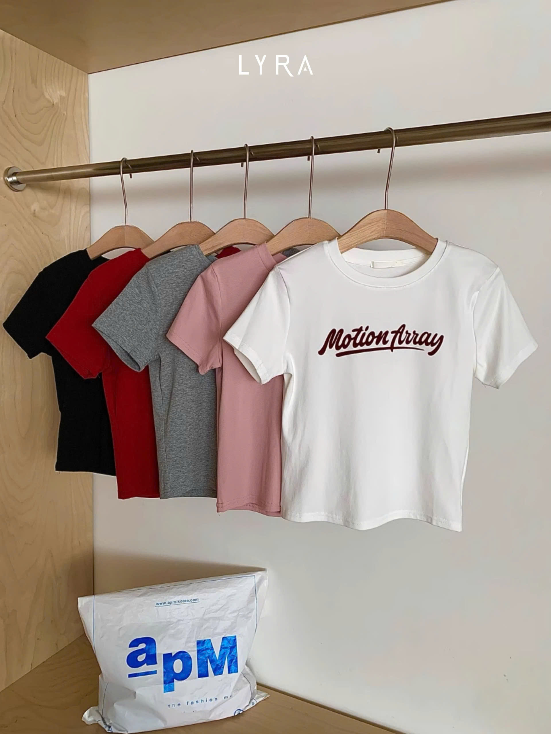 Mô tả Áo Thun Nữ Lyra Cổ Tròn Tay Ngắn, Áo Phông Nữ Cotton Basic Form Baby Tee Motion Away - CSYAP0311 - 6