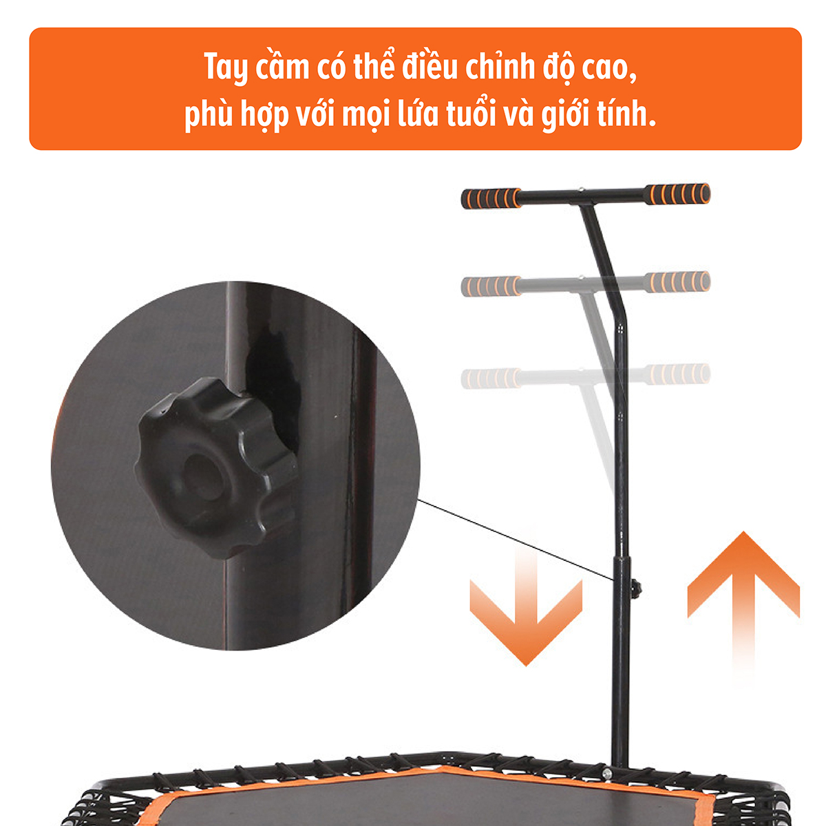 Mô tả - BG Sàn nhún lò xo Trampoline 50inch  ELITE  cao cấp Thái Lan dành cho mọi lứa tuổi - 1