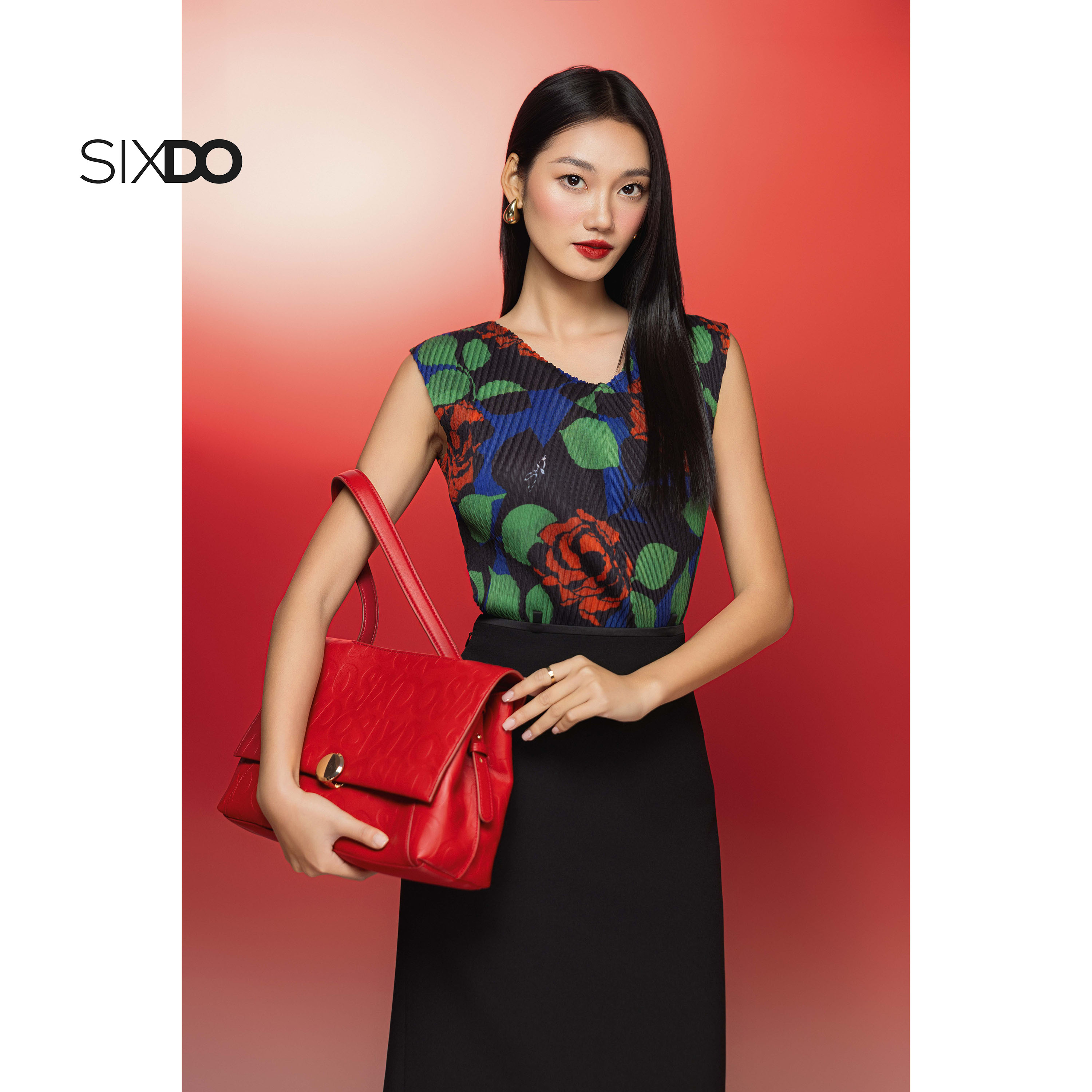 Mô tả Chân váy đen bút chì SIXDO (Black Woven Pencil Skirt) - 5