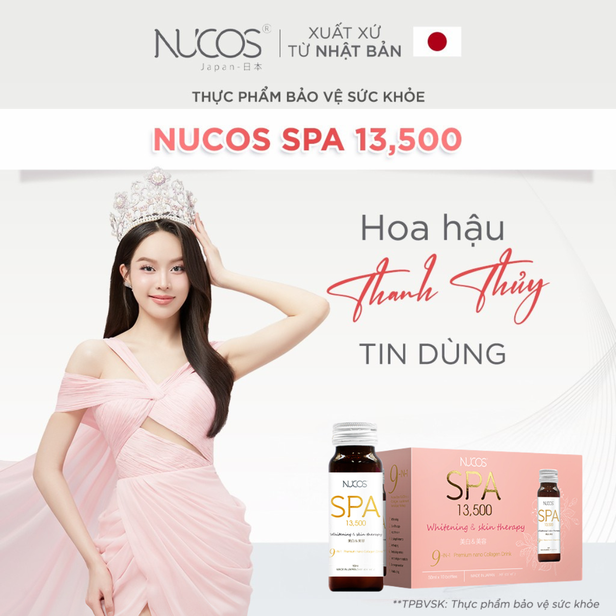 Mô tả TPBVSK Nước Uống Collagen Nucos Spa 13500 Hỗ Trợ Da Căng Mịn Chống Lão Hóa Trắng Da Hộp 10chaix50ml - 1