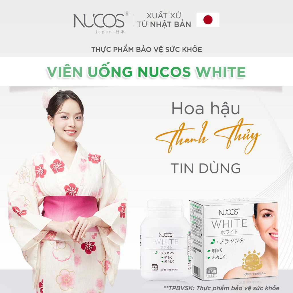 Mô tả TPBVSK Viên Uống Trắng Da Nucos White Hỗ Trợ Mờ Thâm Nám Sáng Da Chống Nắng [3Hộp x60 viên] - 1