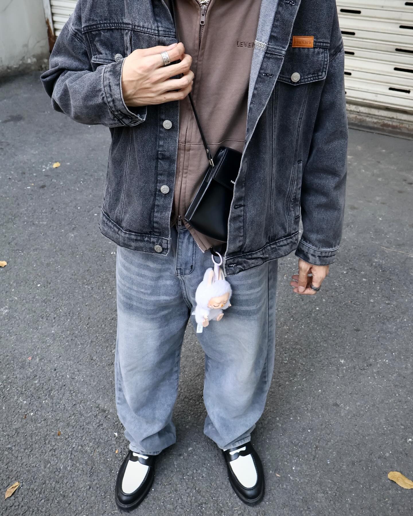 Mô tả Giày Lười Nam Nữ THEWOLF SEAN PENNY LOAFER - Đen / Đen Kem / Tan - 5