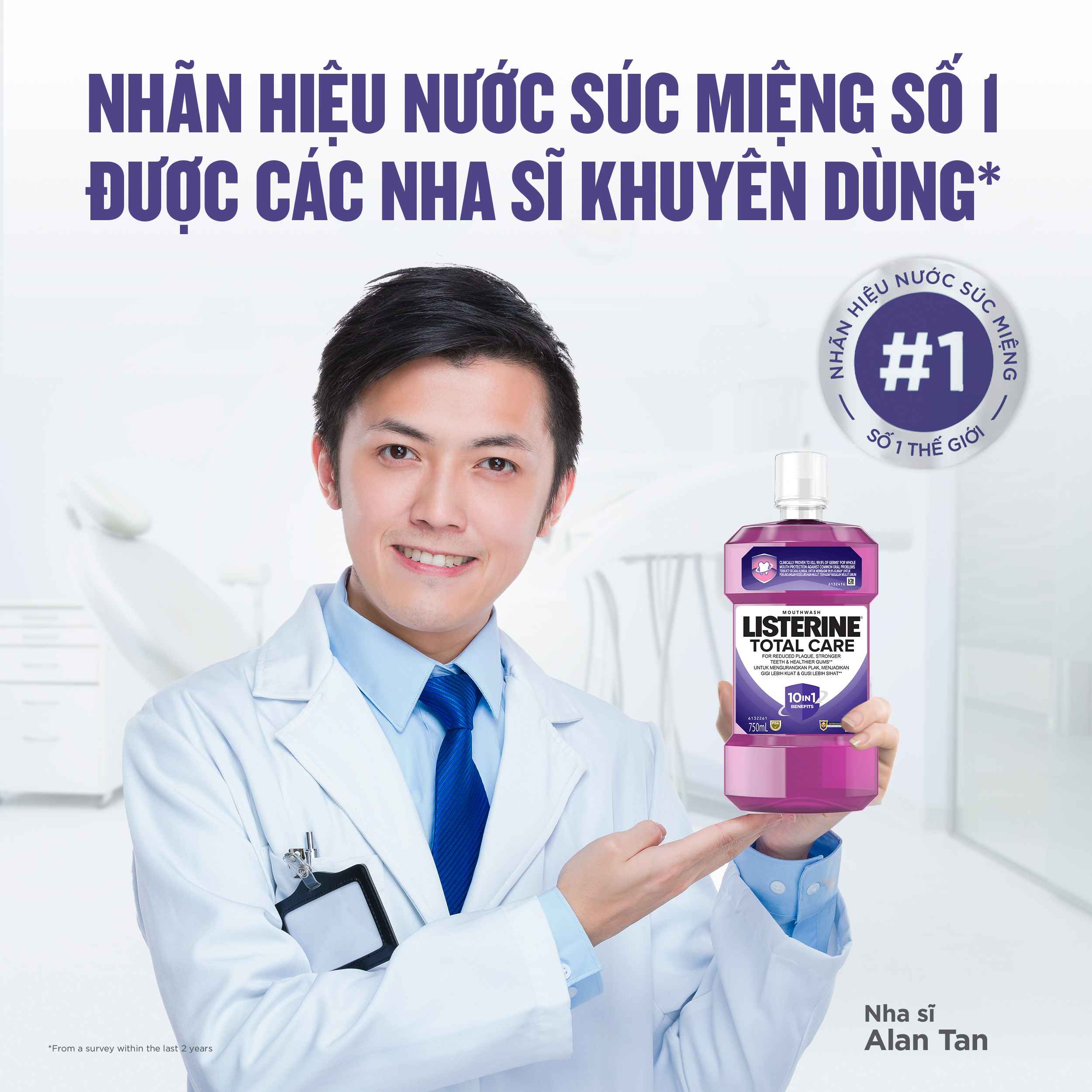 Mô tả Nước súc miệng chăm sóc toàn diện Listerine Total Care Mouthwash 750ml - 3