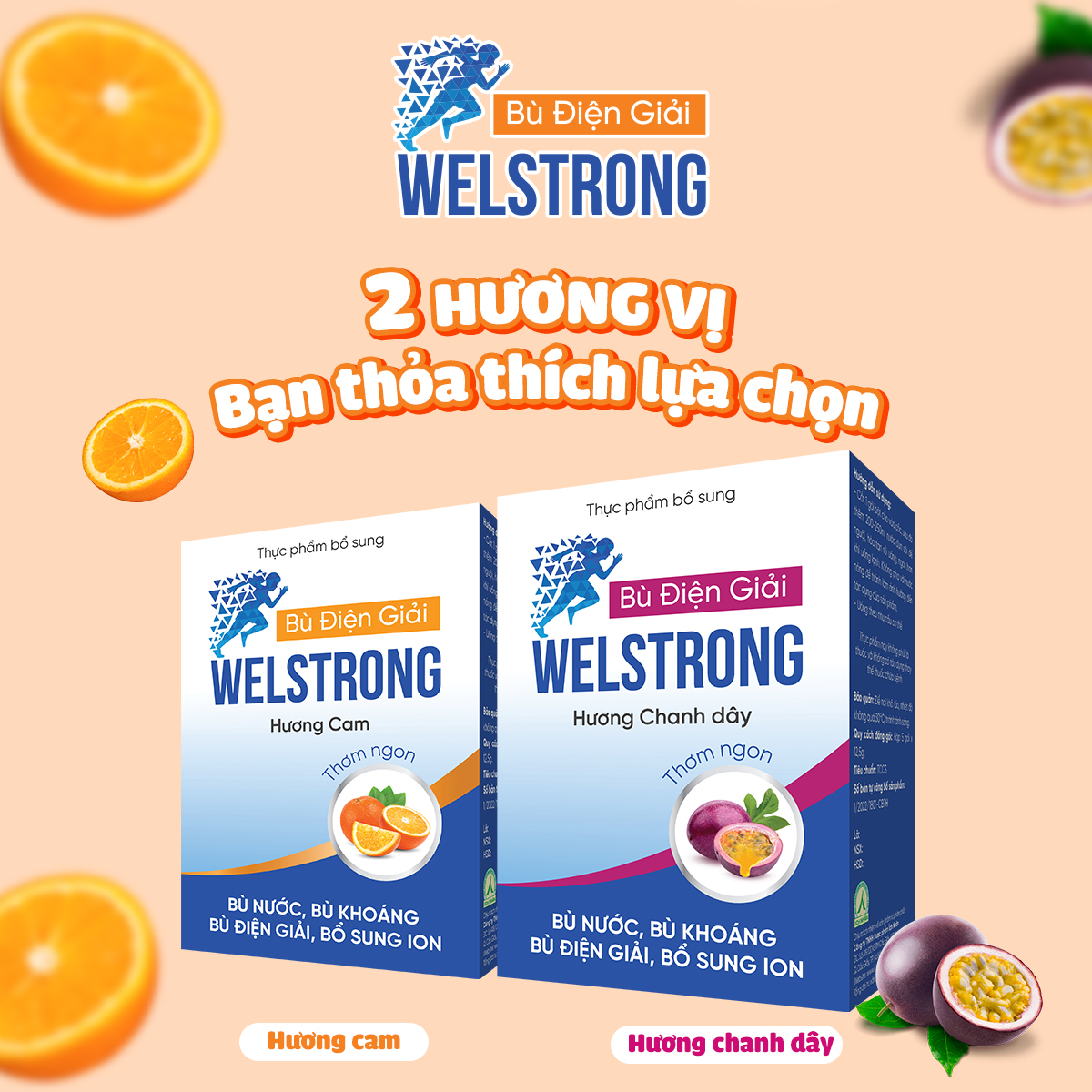 Mô tả Bù Điện Giải Welstrong Ích Nhân Giúp Bổ Sung Ion, Nước Và Khoáng Giảm Mệt Mỏi Hộp 5 Gói - 5