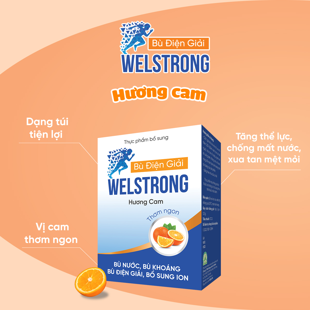 Mô tả Bù Điện Giải Welstrong Ích Nhân Giúp Bổ Sung Ion, Nước Và Khoáng Giảm Mệt Mỏi Hộp 5 Gói - 6