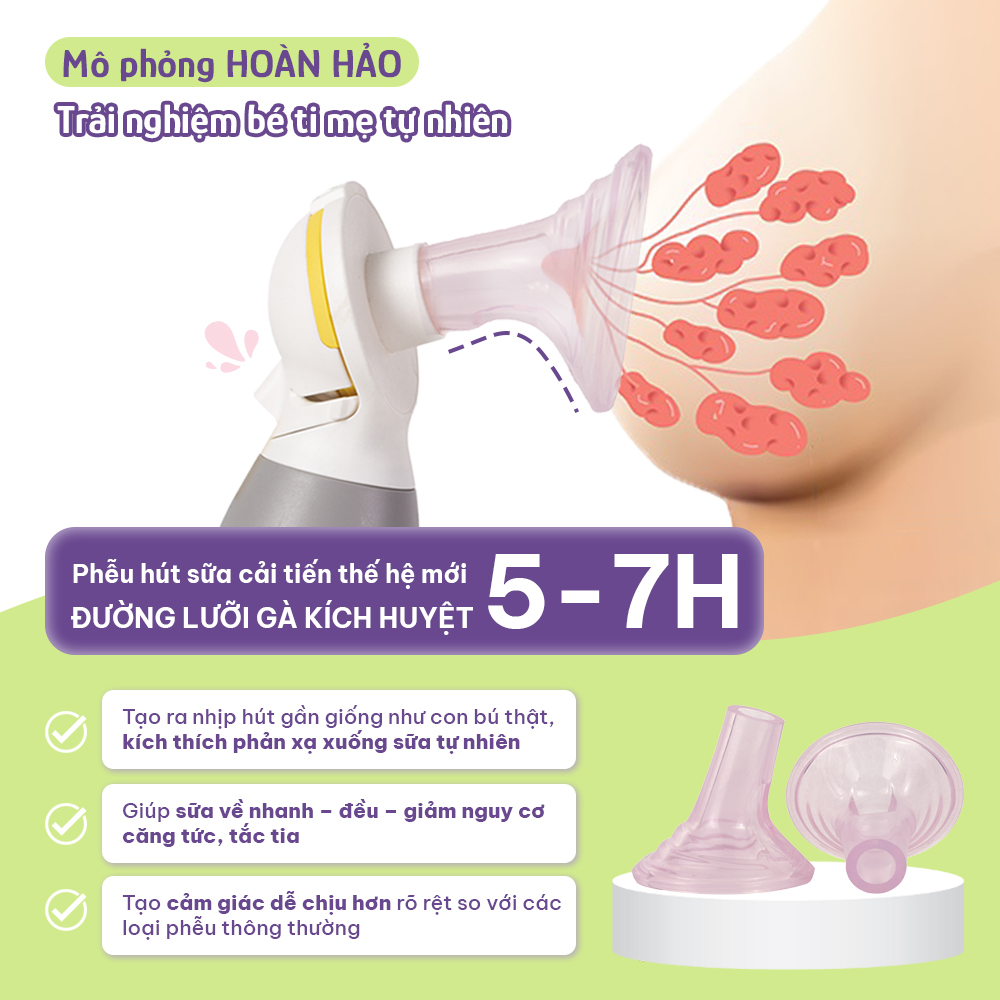 Mô tả Phễu Hút Sữa Silicone PumpFit, Hứng Sữa Êm Ái, Tương Thích Máy Medela Spectra Avent, Thương Hiệu Mama's Choice (1 Cái) - 7