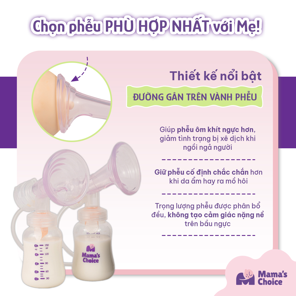 Mô tả Phễu Hút Sữa Silicone PumpFit, Hứng Sữa Êm Ái, Tương Thích Máy Medela Spectra Avent, Thương Hiệu Mama's Choice (1 Cái) - 9