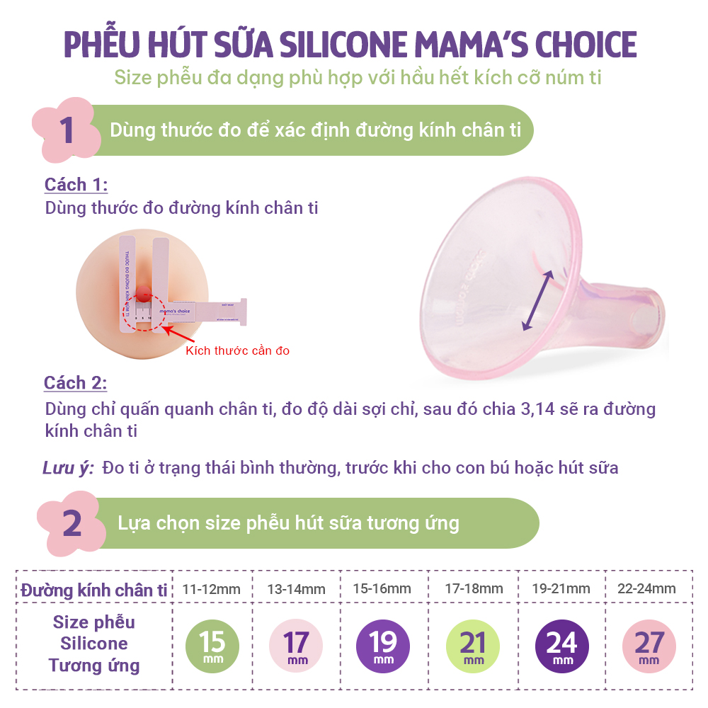 Mô tả Phễu Hút Sữa Silicone PumpFit, Hứng Sữa Êm Ái, Tương Thích Máy Medela Spectra Avent, Thương Hiệu Mama's Choice (1 Cái) - 10
