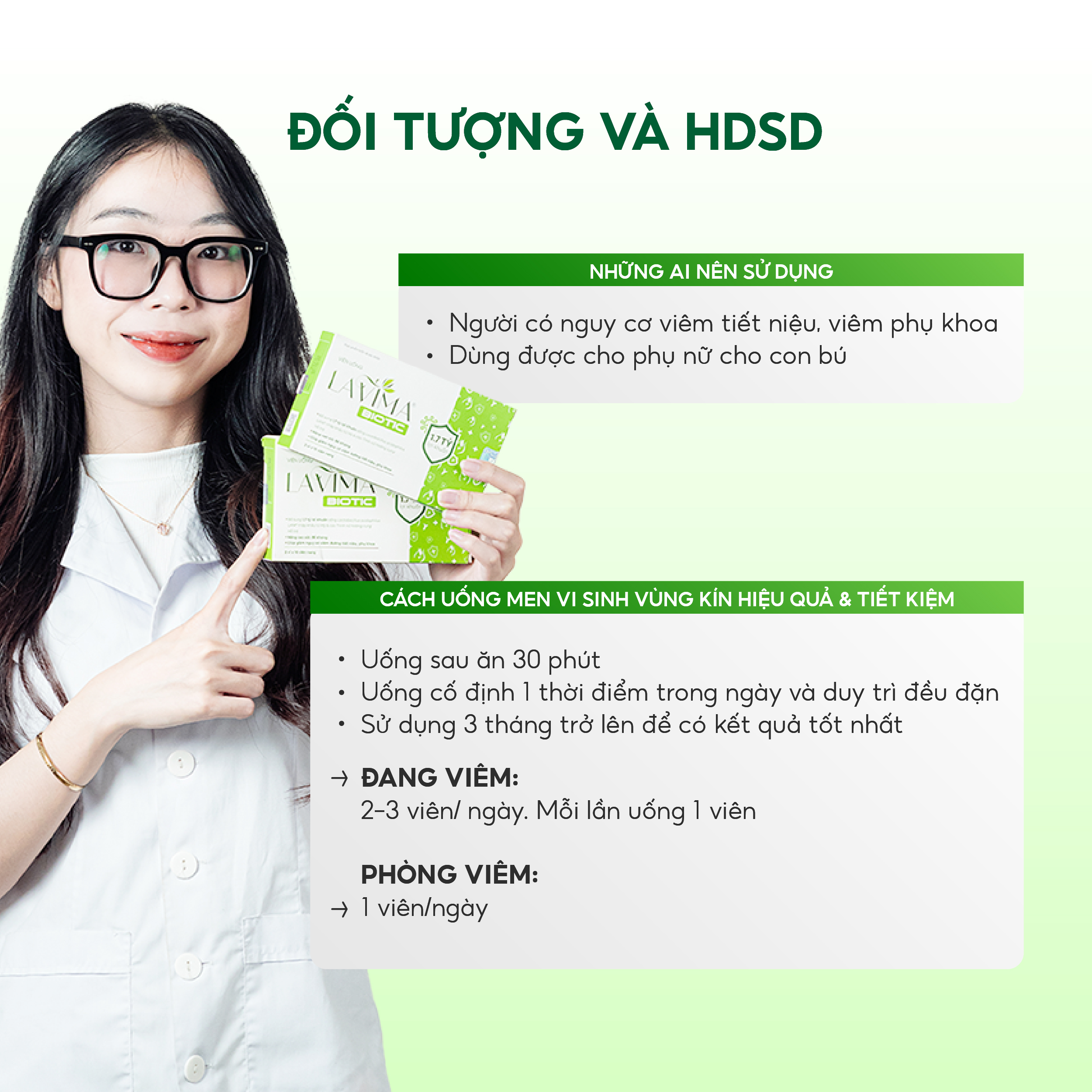 Mô tả Combo 02 Hộp viên uống LAVIMA BIOTIC 20V Tặng Khăn Ướt Lavima Protect 4.0 Gói 10 Tờ - 4
