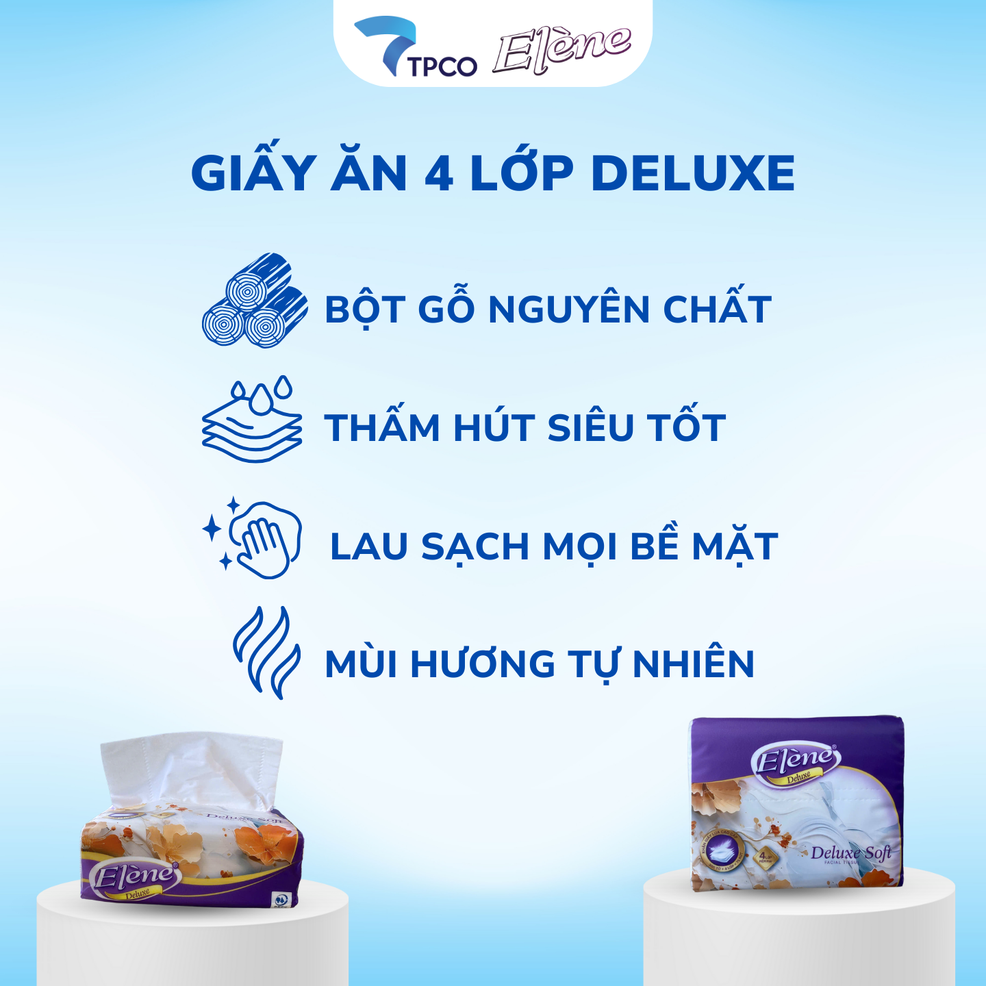 Giấy Rút Đa Năng Elene Deluxe 4 Lớp Cao Cấp, Mềm Mịn, An Toàn (COMBO 16 ...