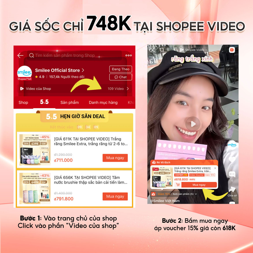 Hiệu quả làm trắng răng Smilee Extra