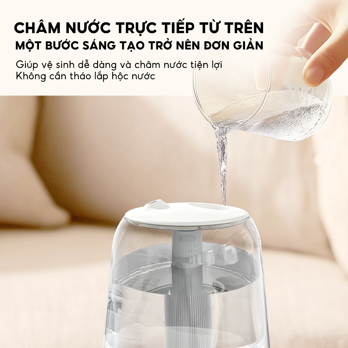 Mô tả Máy phun sương tạo ẩm AQUA HUS101R 3.5L có khay khuếch tán tinh dầu, phun sương cấp ẩm - 8