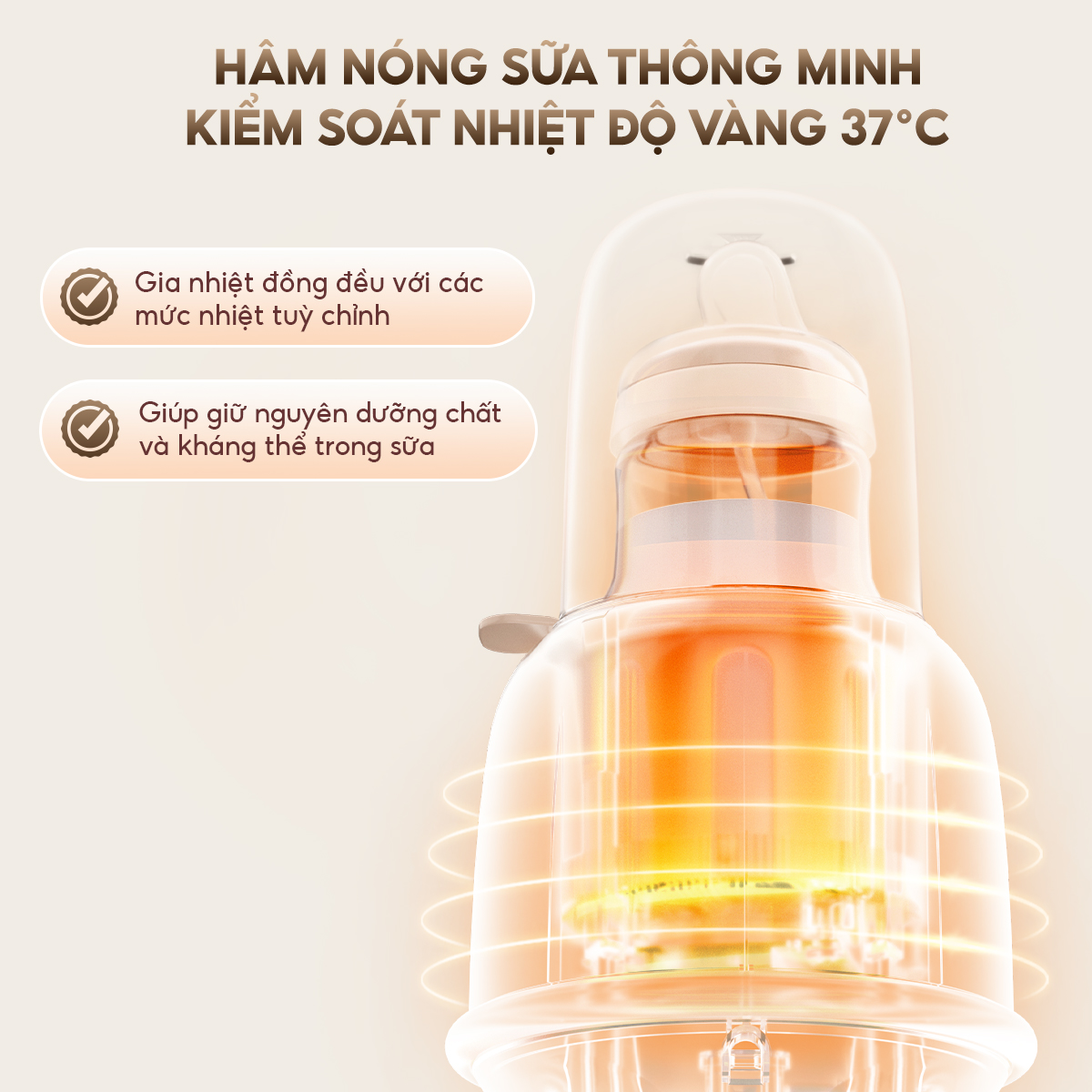 Mô tả Máy hâm sữa AQUA WS21T hâm đồ ăn dặm, tiệt trùng an toàn, kiểm soát chính xác nhiệt độ - 3