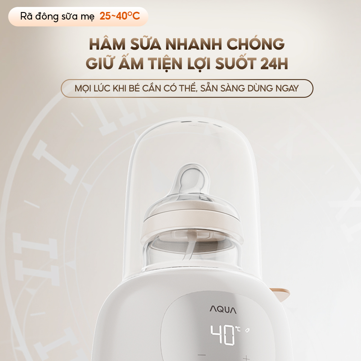 Mô tả Máy hâm sữa AQUA WS21T hâm đồ ăn dặm, tiệt trùng an toàn, kiểm soát chính xác nhiệt độ - 7