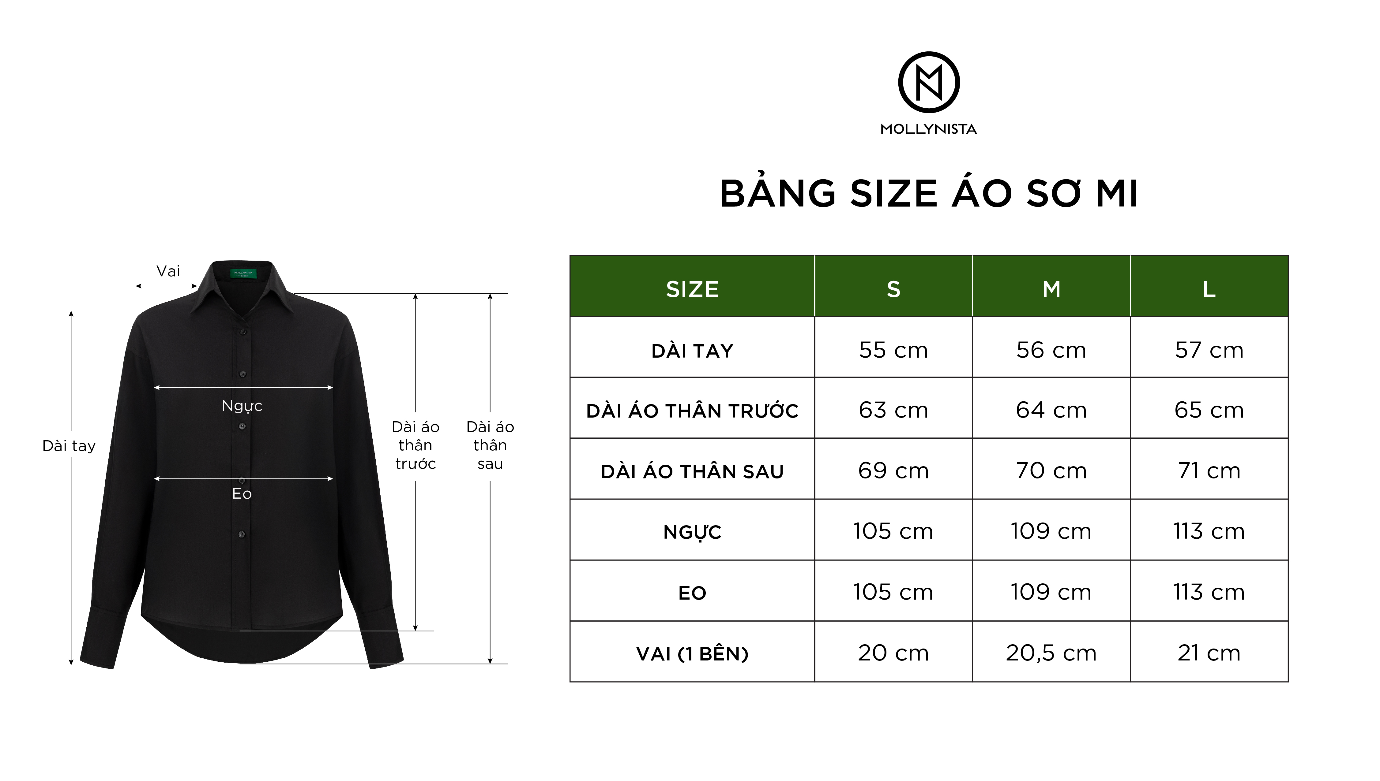 Mô tả Áo sơ mi oversize MOLLYNISTA ít nhăn thoáng mát - 1