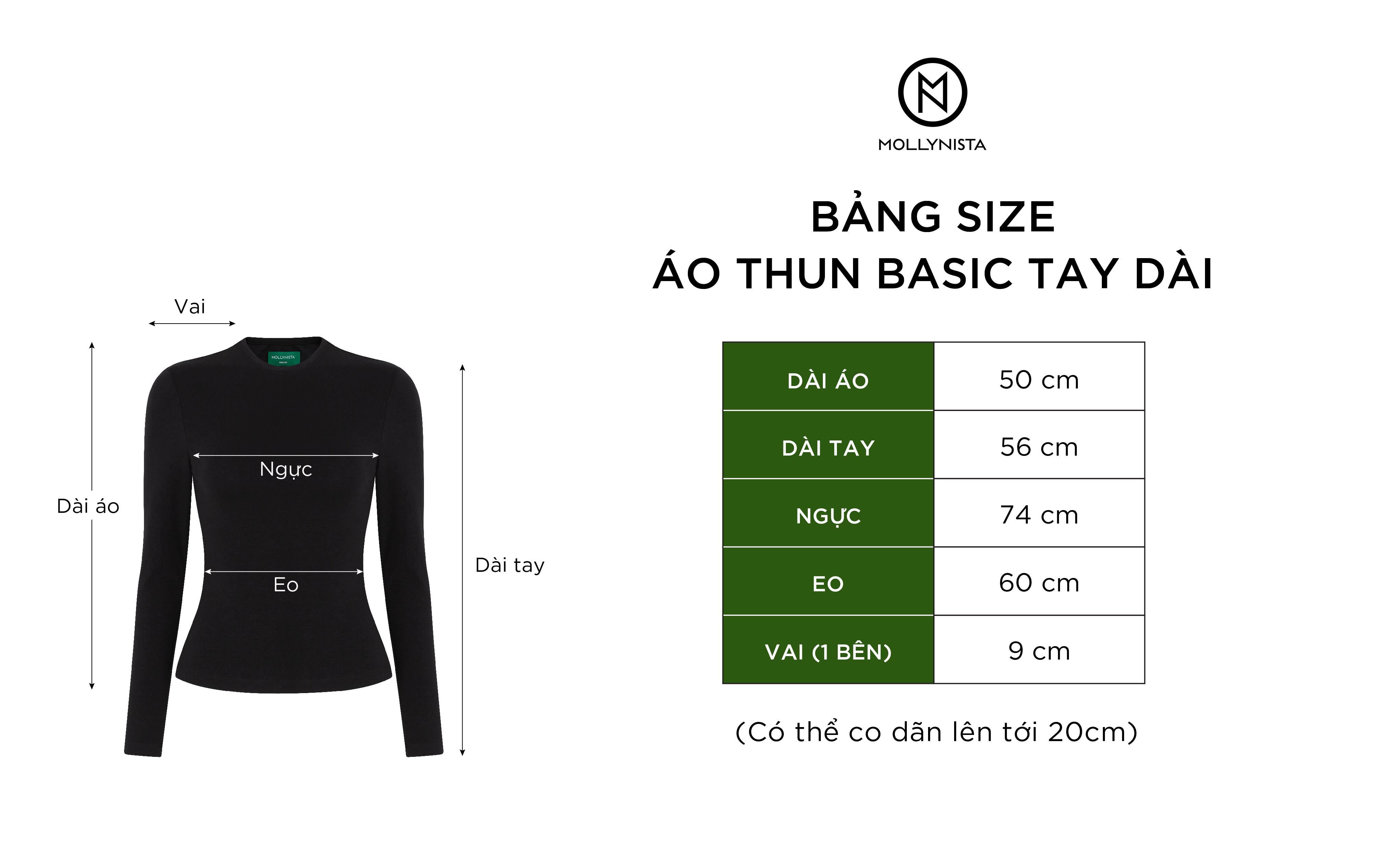 Mô tả Áo thun MOLLYNISTA tay dài cổ tròn form basic chất vải thun cao cấp mềm dày dặn thoáng mát tôn dáng - 1
