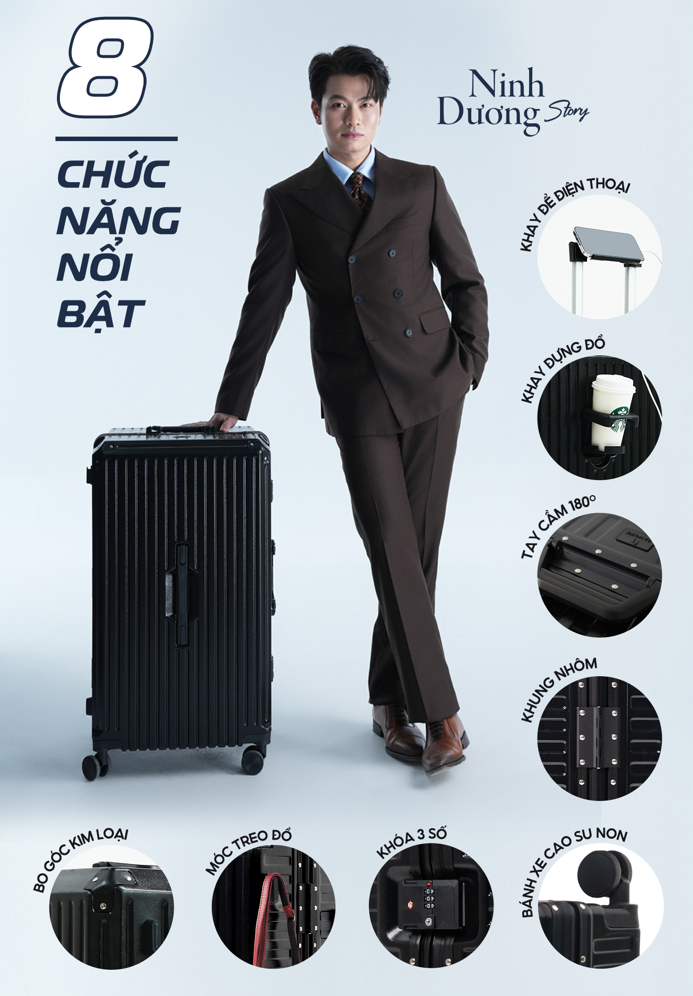 Mô tả Vali Bamozo Khung Nhôm ULTRAPACK Size 22/24/28 Cao Cấp Tăng Sức Chứa Hành Lý - 3
