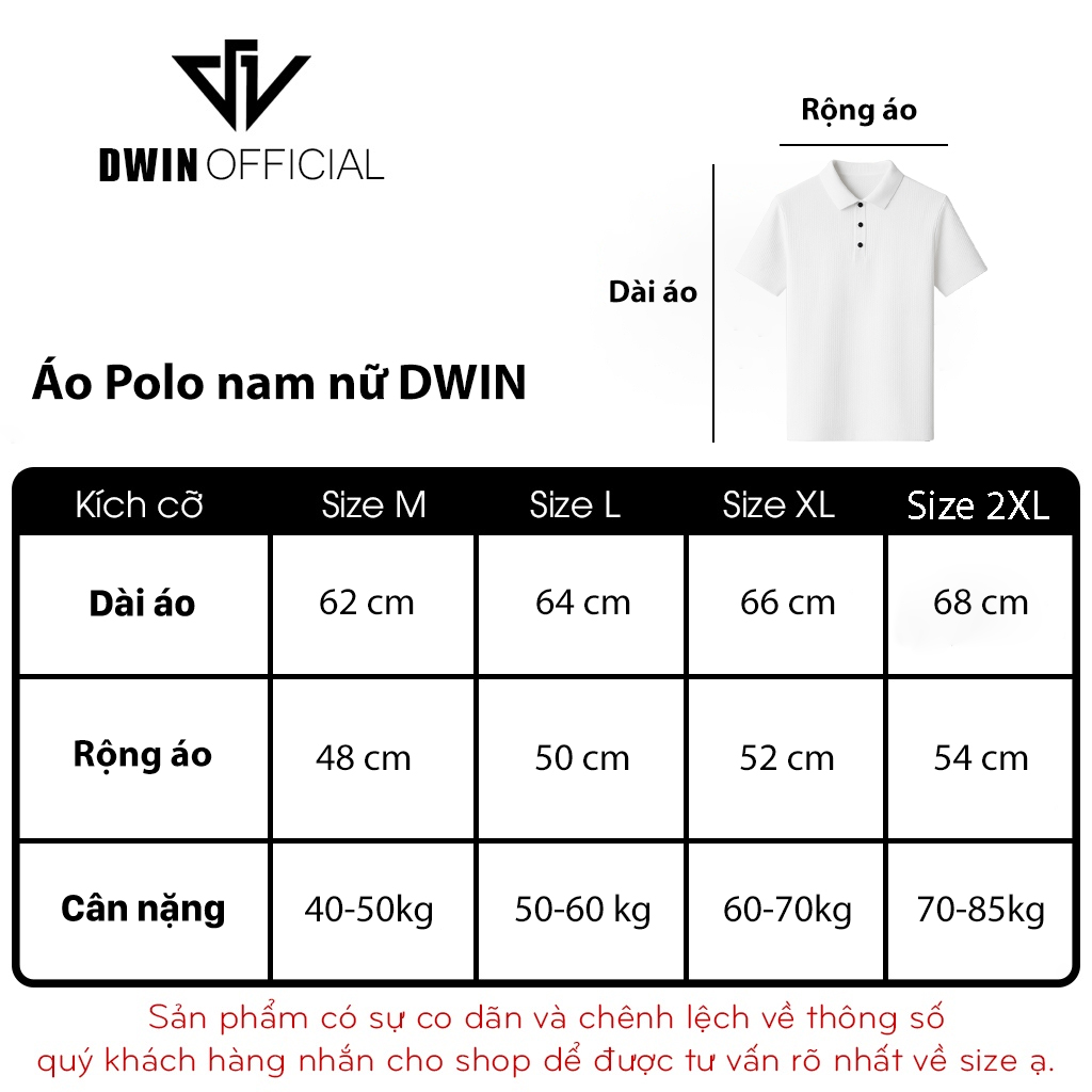 Mô tả Áo polo nam DWIN basic chất vải tuyết băng thoáng mát cao cấp chống nhăn local brand - 1