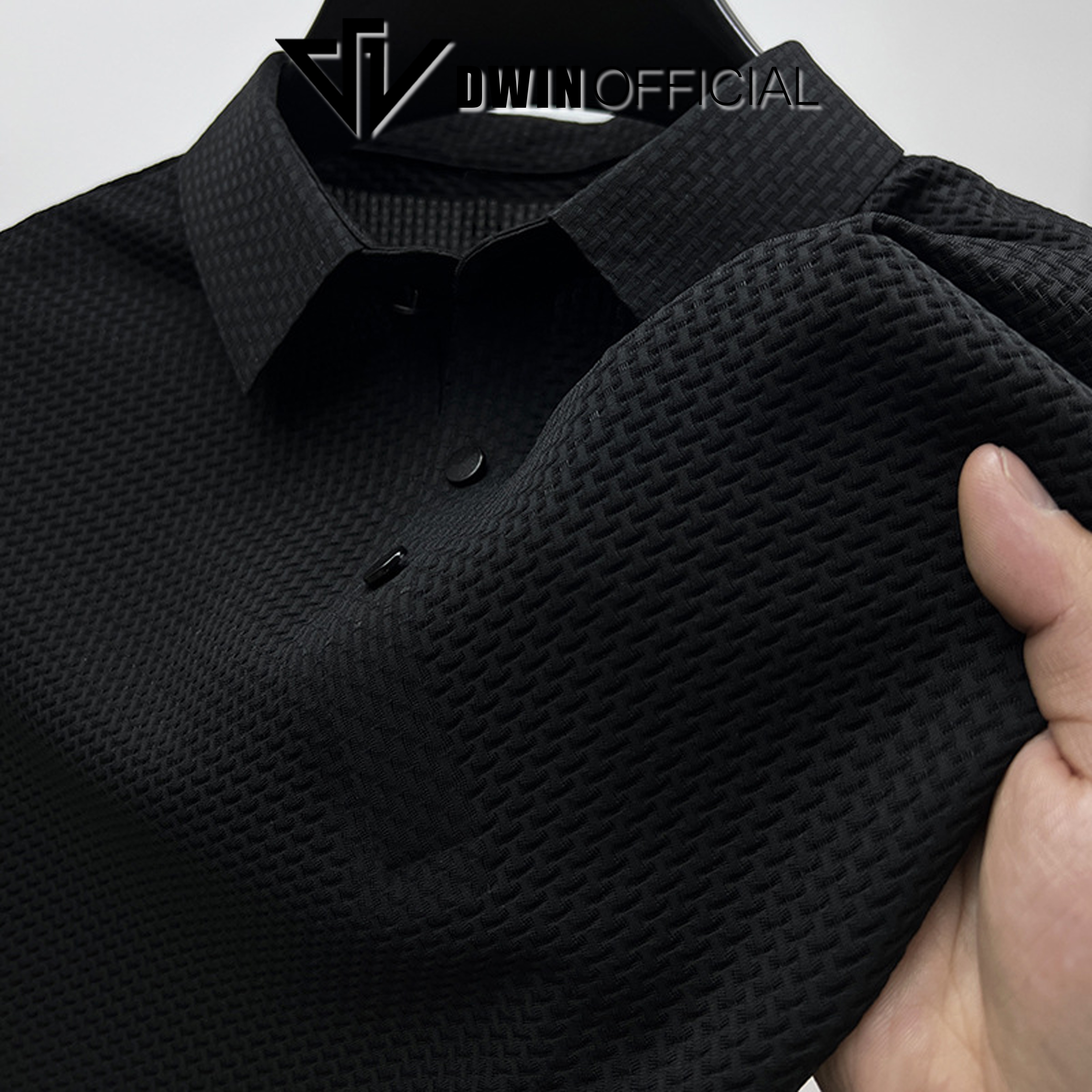 Mô tả Áo polo nam DWIN basic chất vải tuyết băng thoáng mát cao cấp chống nhăn local brand - 3