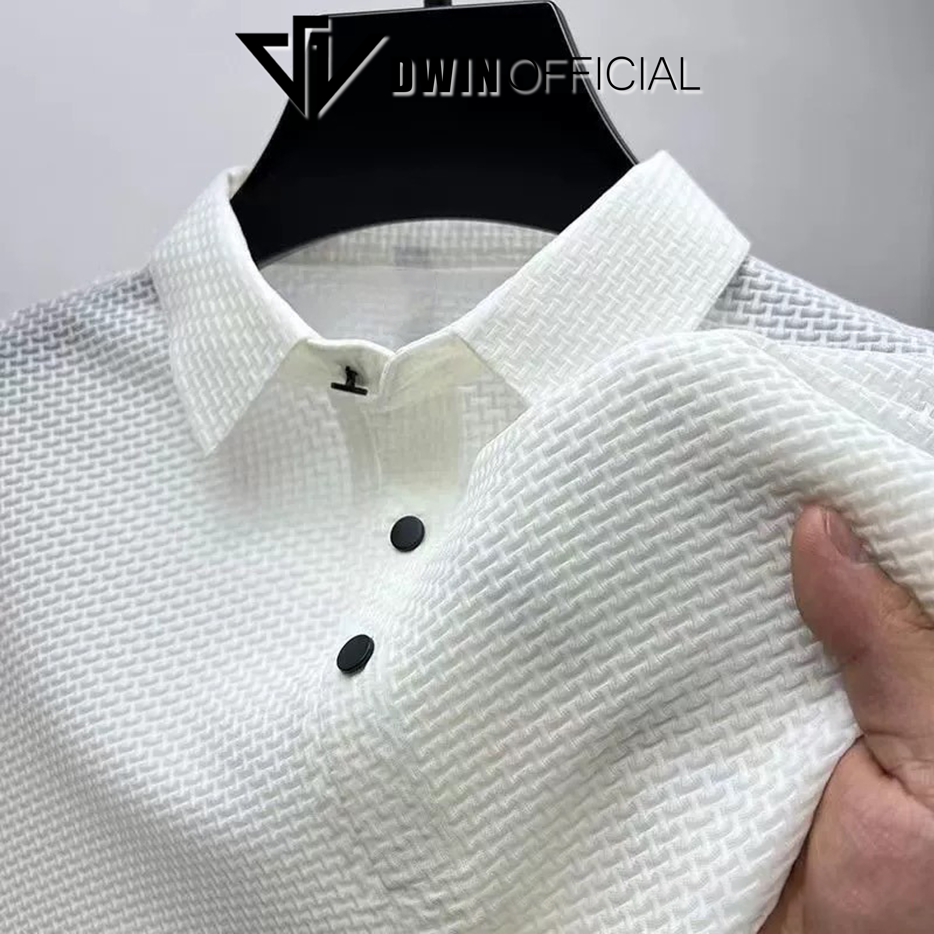 Mô tả Áo polo nam DWIN basic chất vải tuyết băng thoáng mát cao cấp chống nhăn local brand - 4