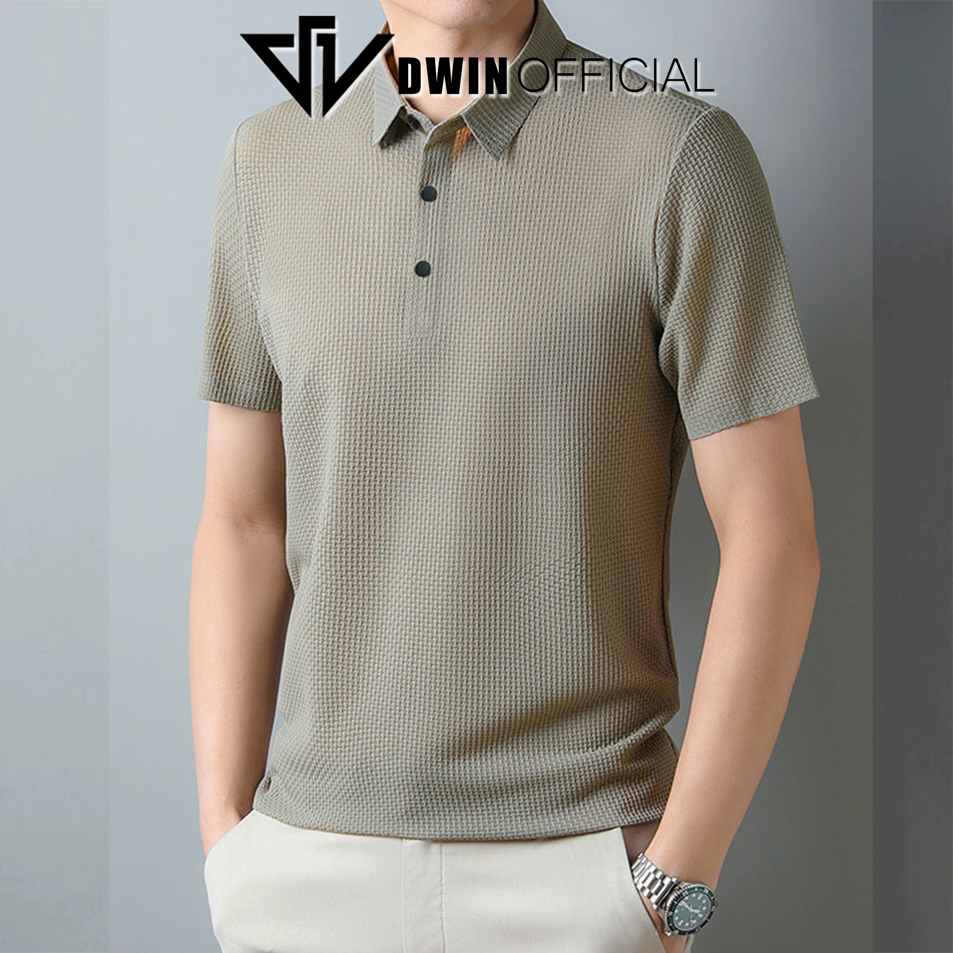 Mô tả Áo polo nam DWIN basic chất vải tuyết băng thoáng mát cao cấp chống nhăn local brand - 5